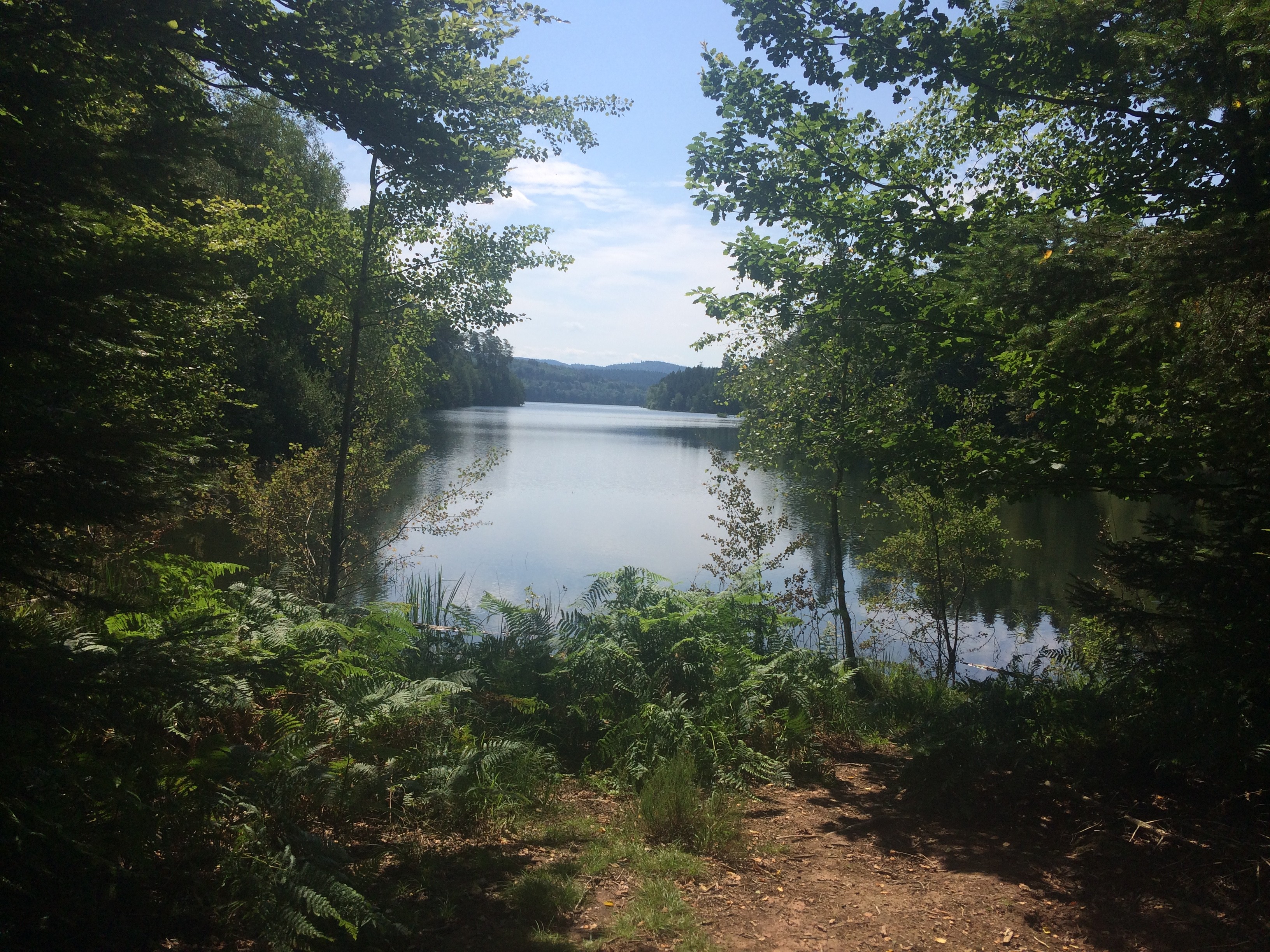 Vue sur le lac de Pierre Percée